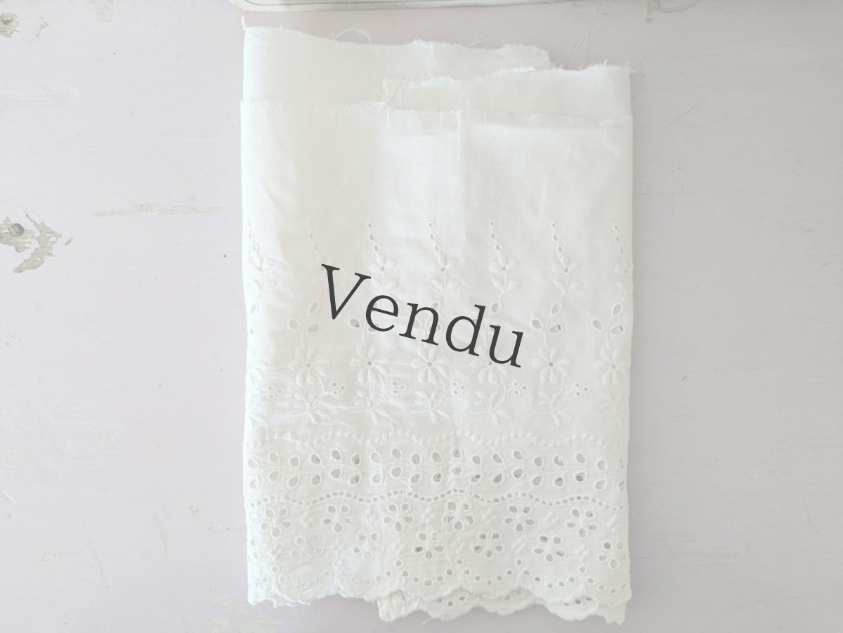 画像6: フランスヴィンテージ　カットワーク刺繍幅広レース 100cm (6)