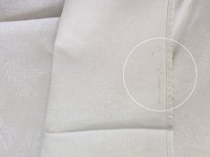 画像9: フランスアンティーク イニシャル手刺繍R ダマスク織リネンクロス (9)