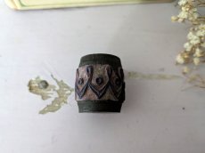 画像5: フランスアンティーク 刺繍木製スタンプ 3個セットB 24-27mm (5)