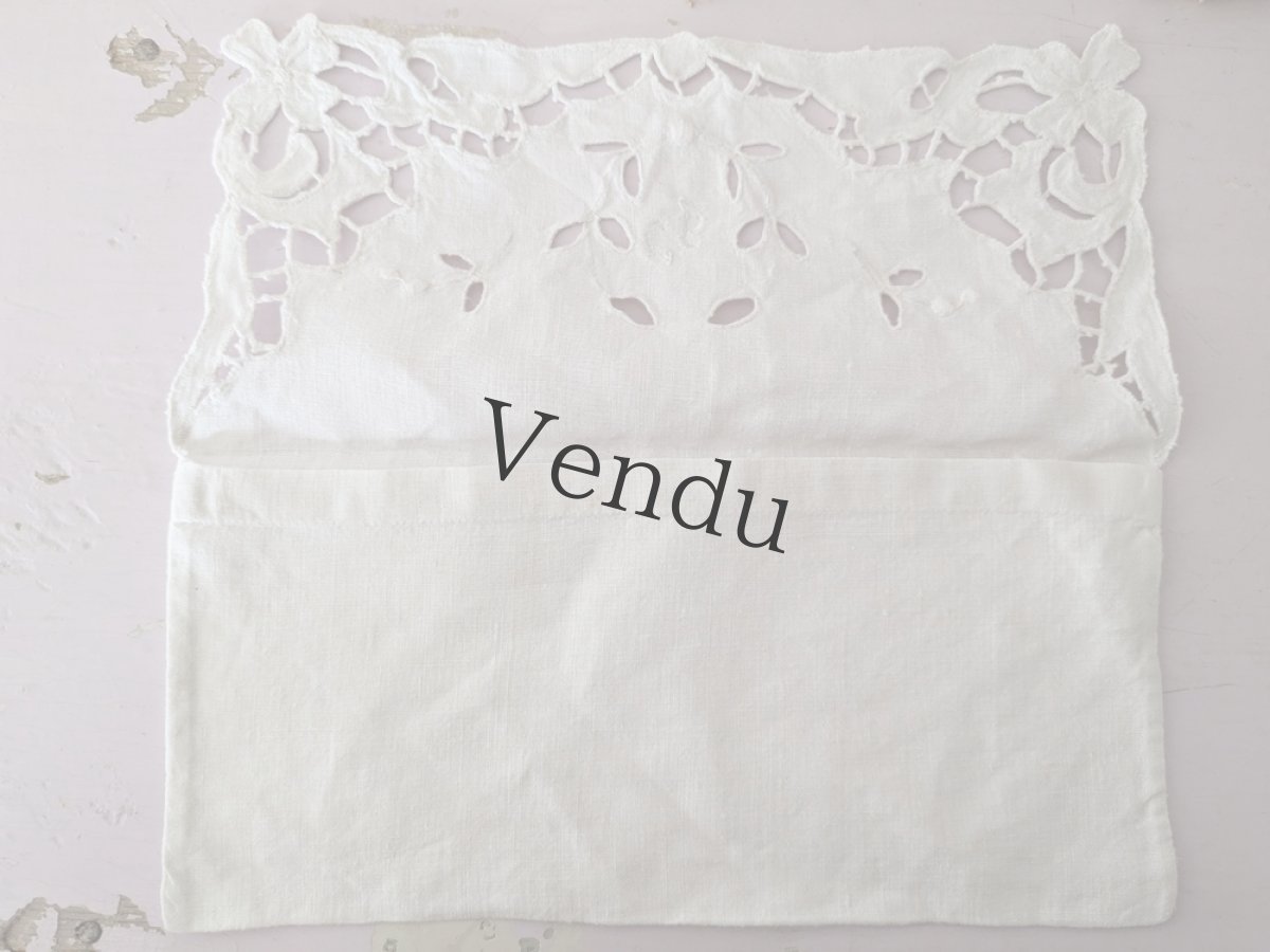 画像4: フランスヴィンテージ　CBイニシャル刺繍入り カトラリーケース (4)