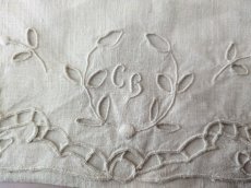 画像2: フランスヴィンテージ　CBイニシャル刺繍入り カトラリーケース (2)