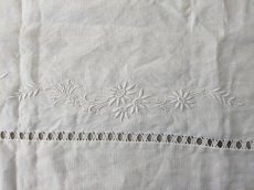 画像5: フランスアンティーク　イニシャルモノグラムMP刺繍 大判はぎれ (5)