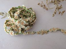 画像1: フランスアンティーク　ロココリボン ペッシュピンク 50cm〜 (1)