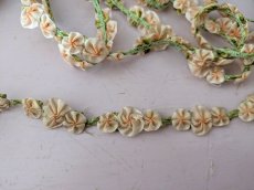 画像2: フランスアンティーク　ロココリボン ペッシュピンク 50cm〜 (2)