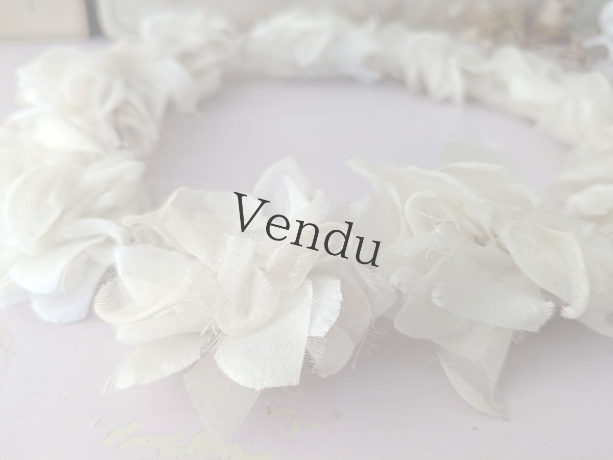 画像2: フランス 1930-50年代　布花の花冠 コミュニオン (2)