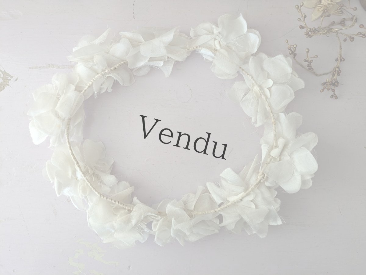 画像3: フランス 1930-50年代　布花の花冠 コミュニオン (3)