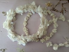 画像4: フランス 1930-50年代　布花の花冠 コミュニオン (4)