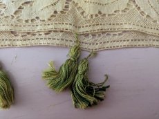 画像3: フランスアンティーク タッセル付きレース 円形状53cm (3)