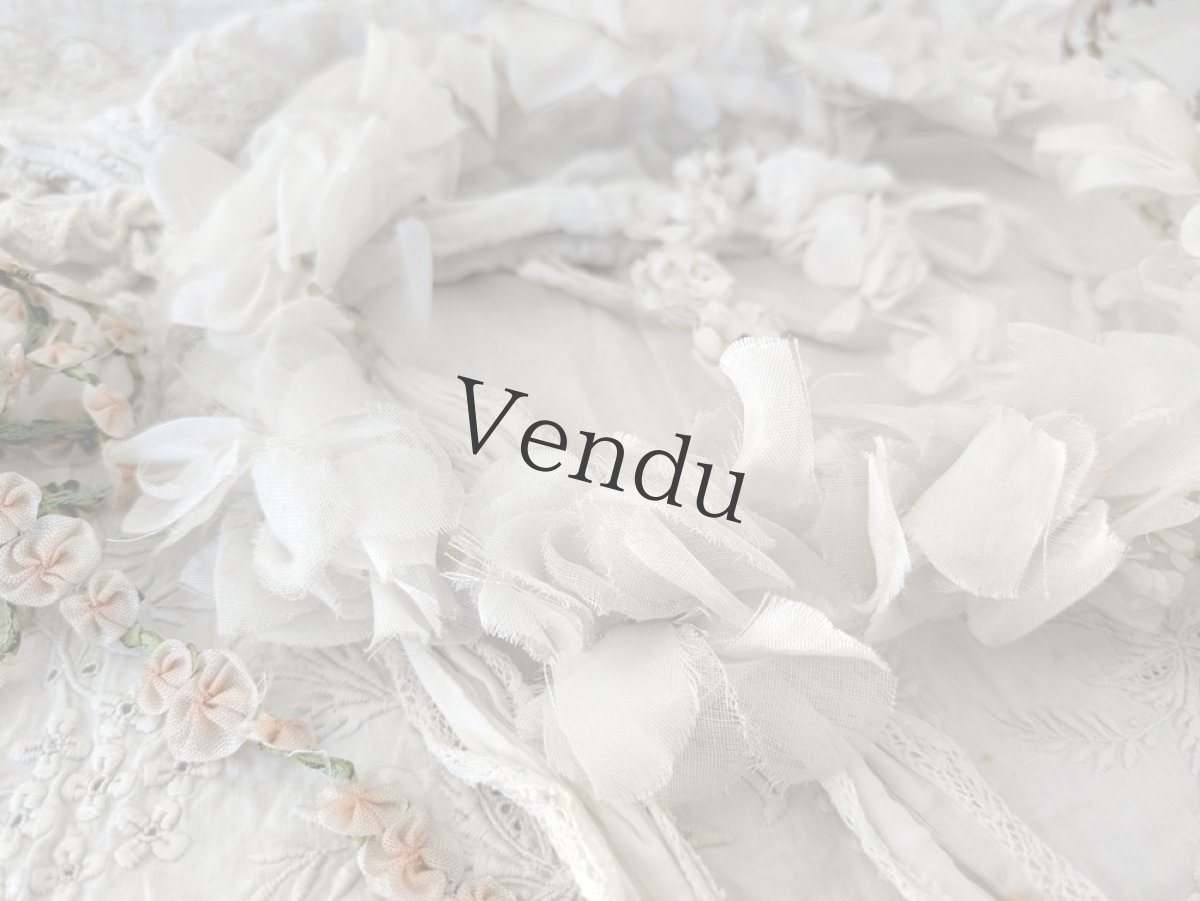 画像5: フランス 1930-50年代　布花の花冠 コミュニオン (5)