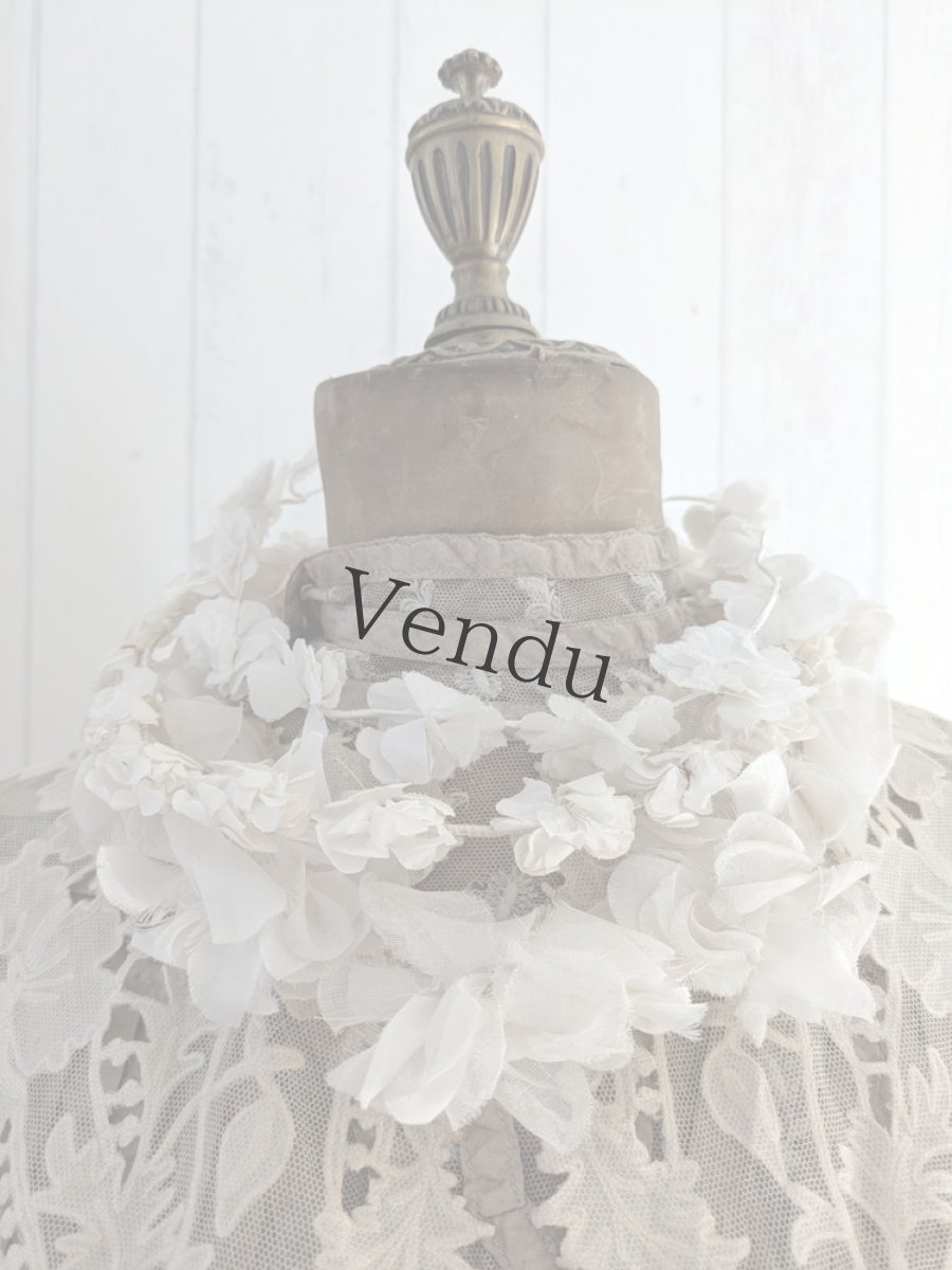 画像7: フランス 1930-50年代　布花の花冠 コミュニオン (7)