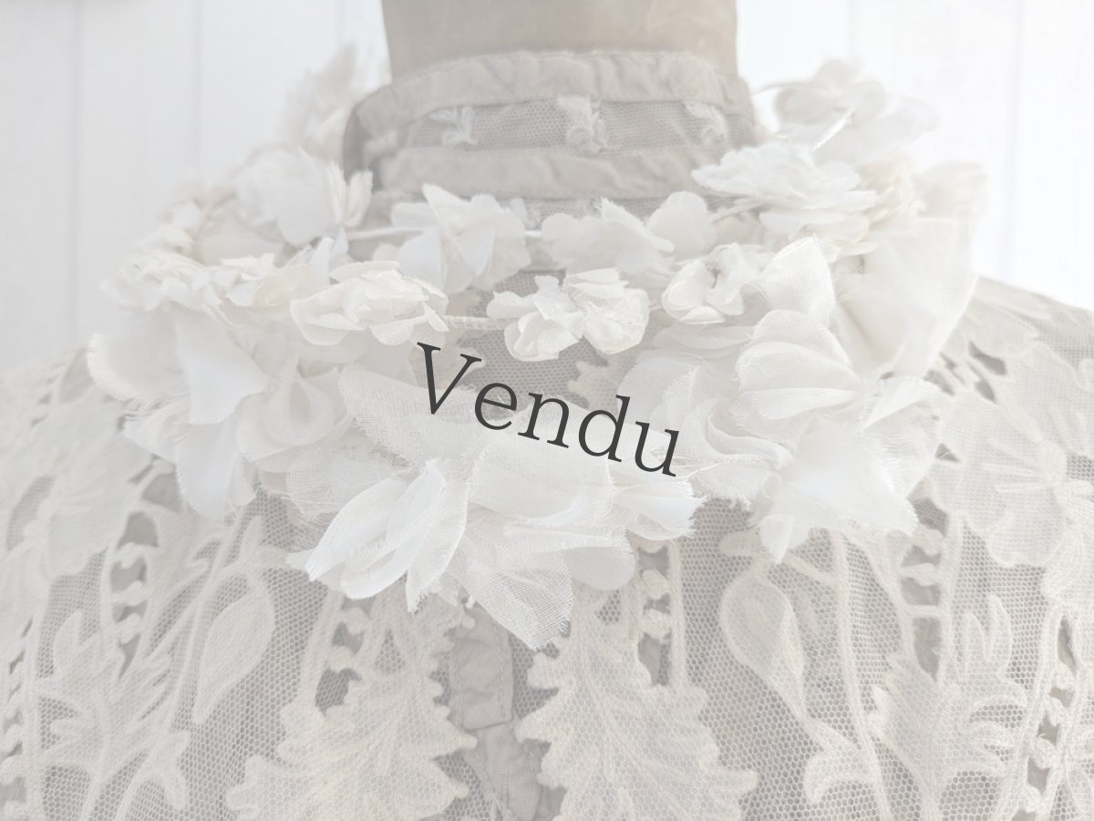 画像8: フランス 1930-50年代　布花の花冠 コミュニオン (8)