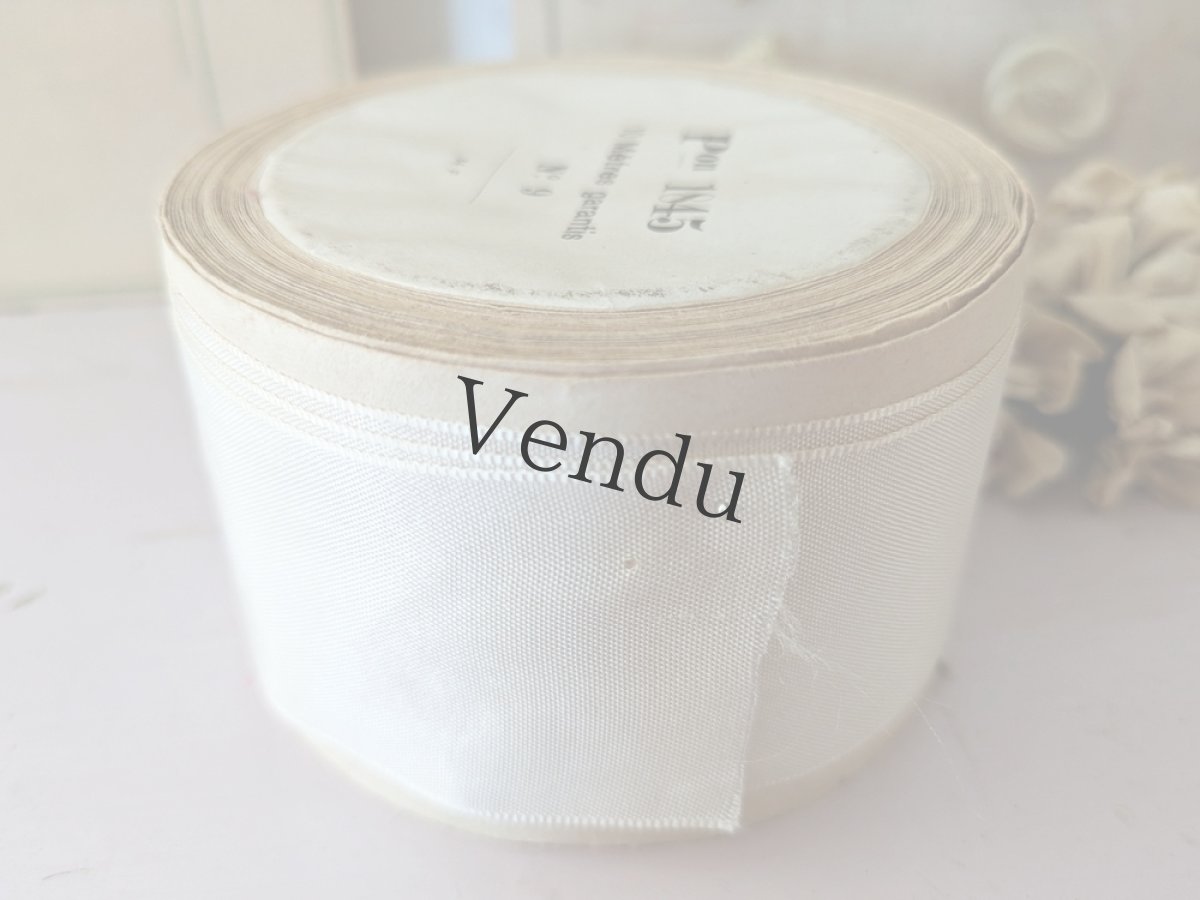 画像6: フランスアンティーク 巻きリボン Pon.1845 白 (6)