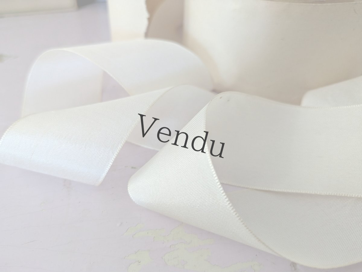 画像3: フランスアンティーク 巻きリボン Pon.1845 白 (3)