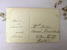 画像4: フランス 1900-1920年 Bonne Année 切手つきポストカード 女性とヤドリギ (4)