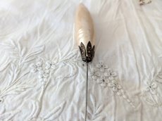 画像3: フランスアンティーク　変形パールのハットピン 14cm (3)