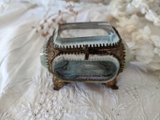 画像1: フランス 19世紀末 ベベルガラスのジュエリーボックス　 (1)