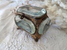 画像2: フランス 19世紀末 ベベルガラスのジュエリーボックス　 (2)