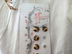 画像3: フランス 1900年前後 極小メタルボタンシート ペイント 7mm (3)