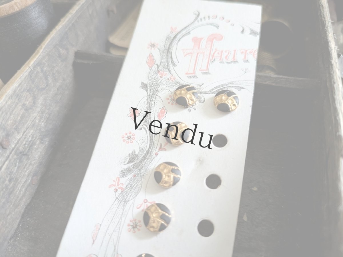 画像5: フランス 1900年前後 極小メタルボタンシート ペイント 7mm (5)