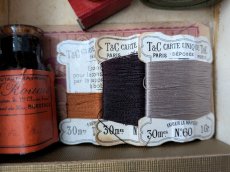 画像1: フランス 1900-1920年 ミシン用シルク糸巻き 3色セット T&C PARIS (1)