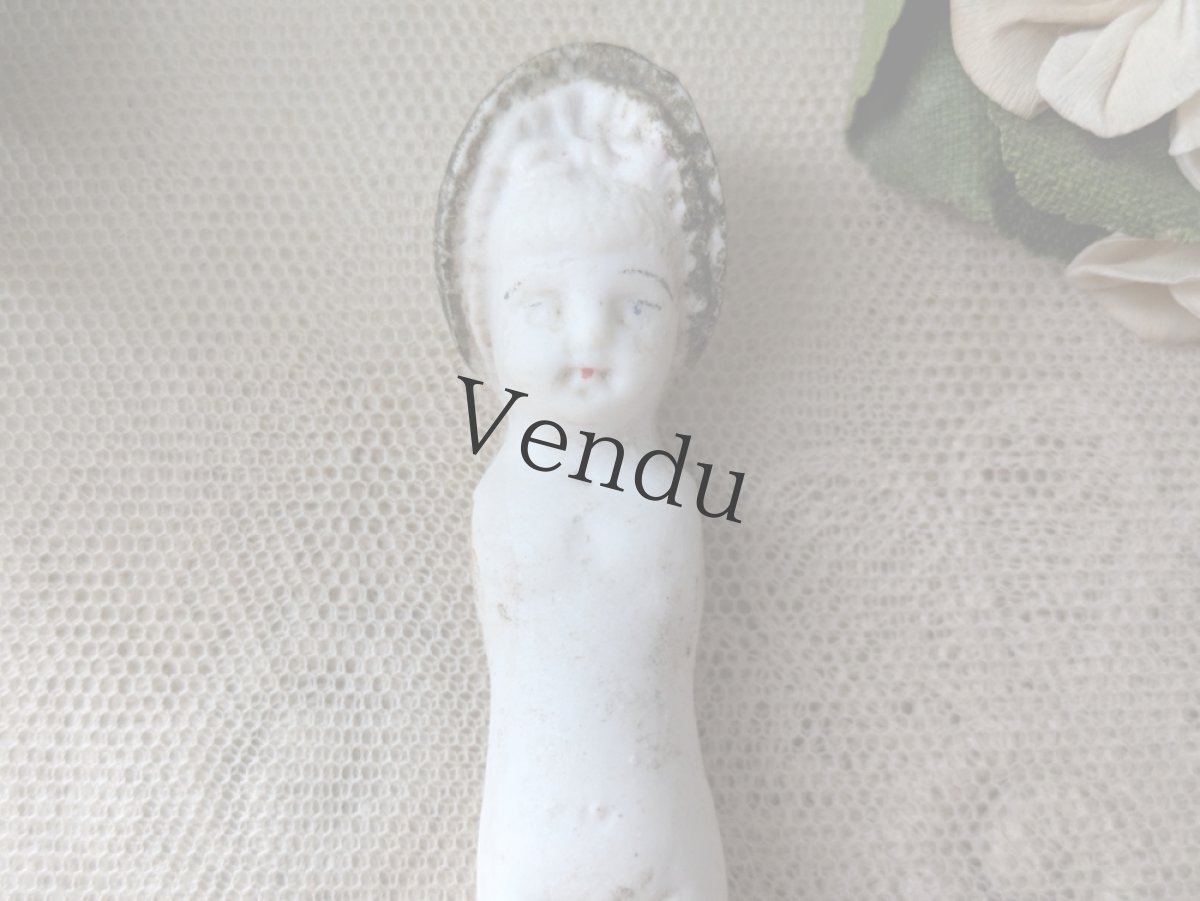 画像2: ドイツアンティーク ビスクドール ミニョネット 8.8cm (2)