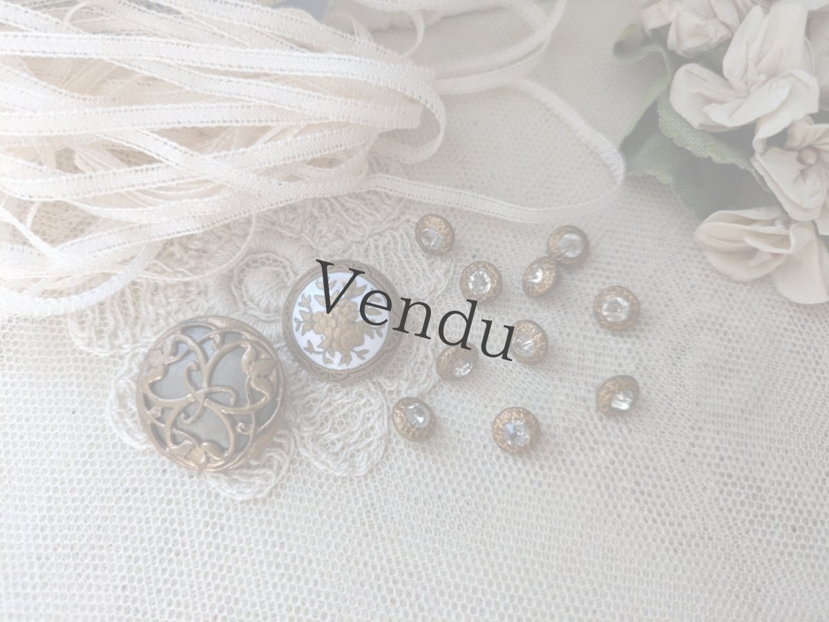 画像5: フランス 1900年前後 エマイユボタン 18mm (5)