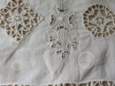 画像7: フランスヴィンテージ　カットワーク刺繍のプチクロス 17.5×29.5cm (7)