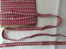 画像1: フランスヴィンテージ 台紙巻きジャガード織りリボン (1)