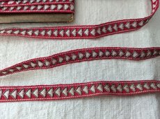 画像2: フランスヴィンテージ 台紙巻きジャガード織りリボン (2)