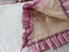 画像4: フランス 19世紀後半 ピンストライプ地の小さなボネ  (4)