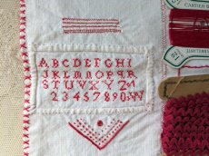 画像2: フランス蚤の市 メルスリーセット 赤 (2)