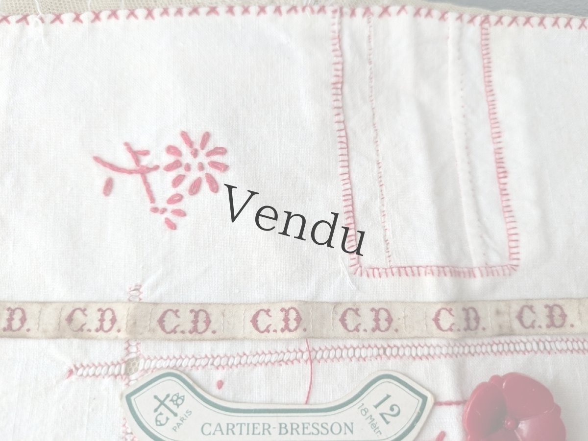 画像6: フランス蚤の市 メルスリーセット 赤 (6)