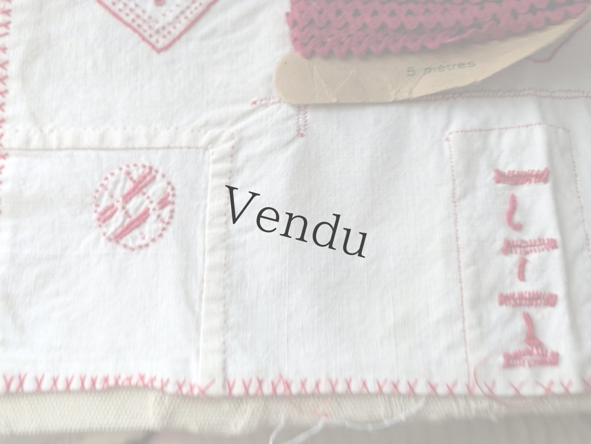 画像7: フランス蚤の市 メルスリーセット 赤 (7)