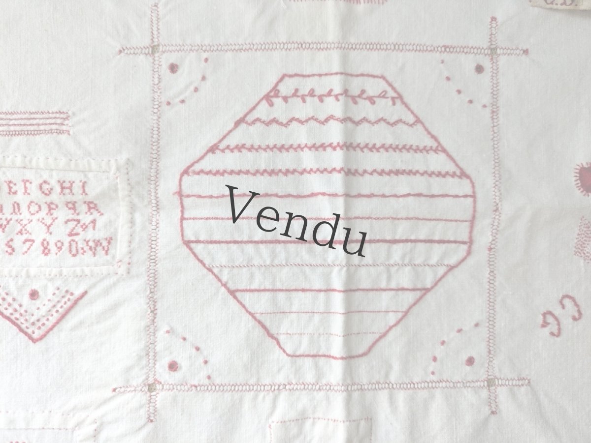 画像8: フランス蚤の市 メルスリーセット 赤 (8)