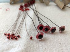 画像5: フランス 1930-50年頃 グラスアイ 5本セット／赤4mm (5)