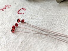 画像3: フランス 1930-50年頃 グラスアイ 5本セット／赤4mm (3)