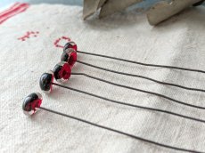 画像3: フランス 1930-50年頃 グラスアイ 5本セット／赤10mm (3)