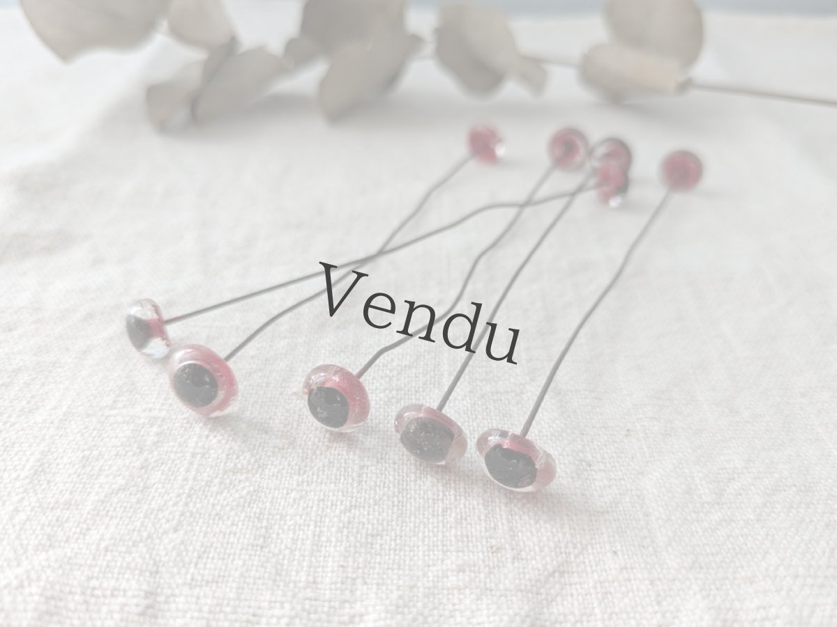 画像4: フランス 1930-50年頃 グラスアイ 5本セット／赤10mm (4)