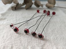 画像4: フランス 1930-50年頃 グラスアイ 5本セット／赤10mm (4)