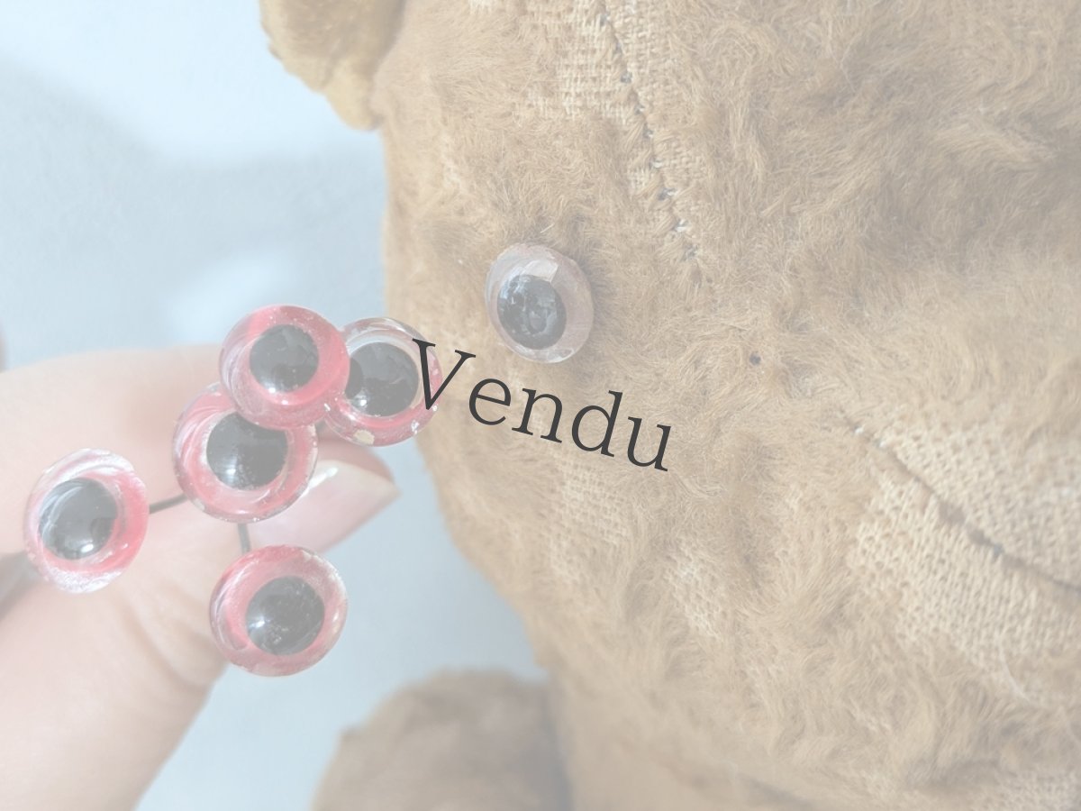 画像6: フランス 1930-50年頃 グラスアイ 5本セット／赤10mm (6)