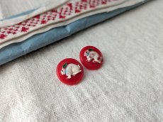 画像3: フランス 1950年代 うさぎボタン 2個セット 15mm (3)