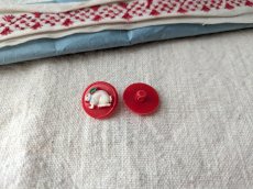 画像4: フランス 1950年代 うさぎボタン 2個セット 15mm (4)