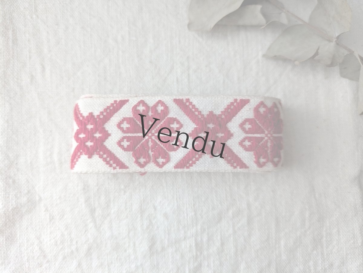 画像3: フランスヴィンテージ 刺繍リボン 100cm (3)