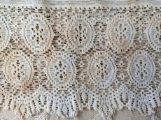 画像2: フランス 1900年前後 幅広レース525cm (2)