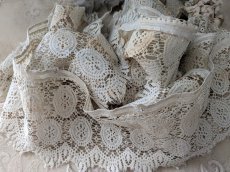 画像4: フランス 1900年前後 幅広レース525cm (4)