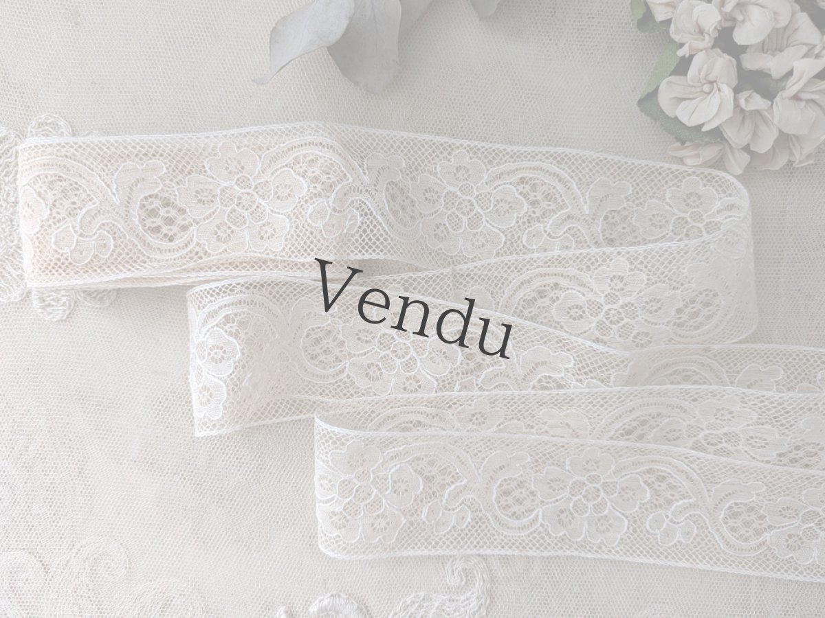 画像1: フランスヴィンテージ カレーレース313cm (1)