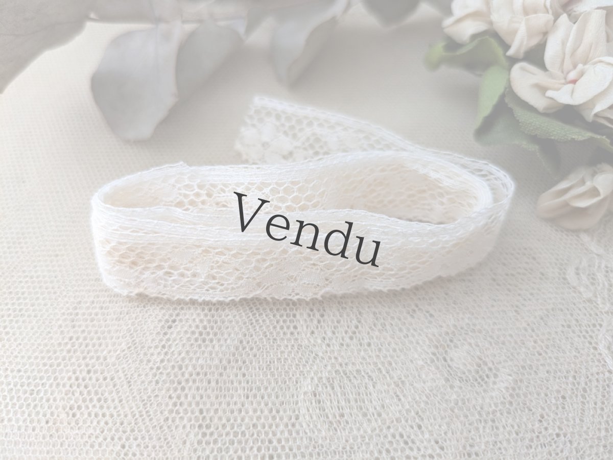 画像3: フランスアンティーク スカラップレース111cm (3)