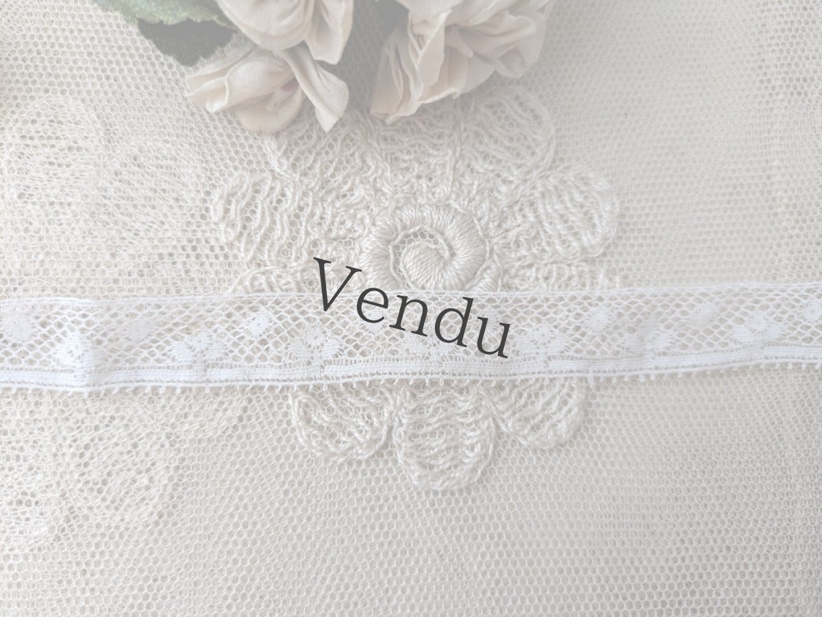 画像2: フランスアンティーク レーストリム72cm (2)