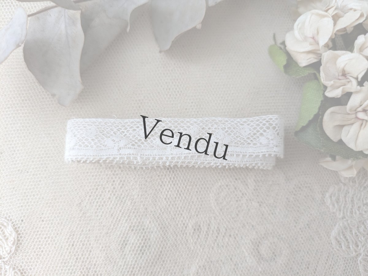 画像3: フランスアンティーク レーストリム72cm (3)