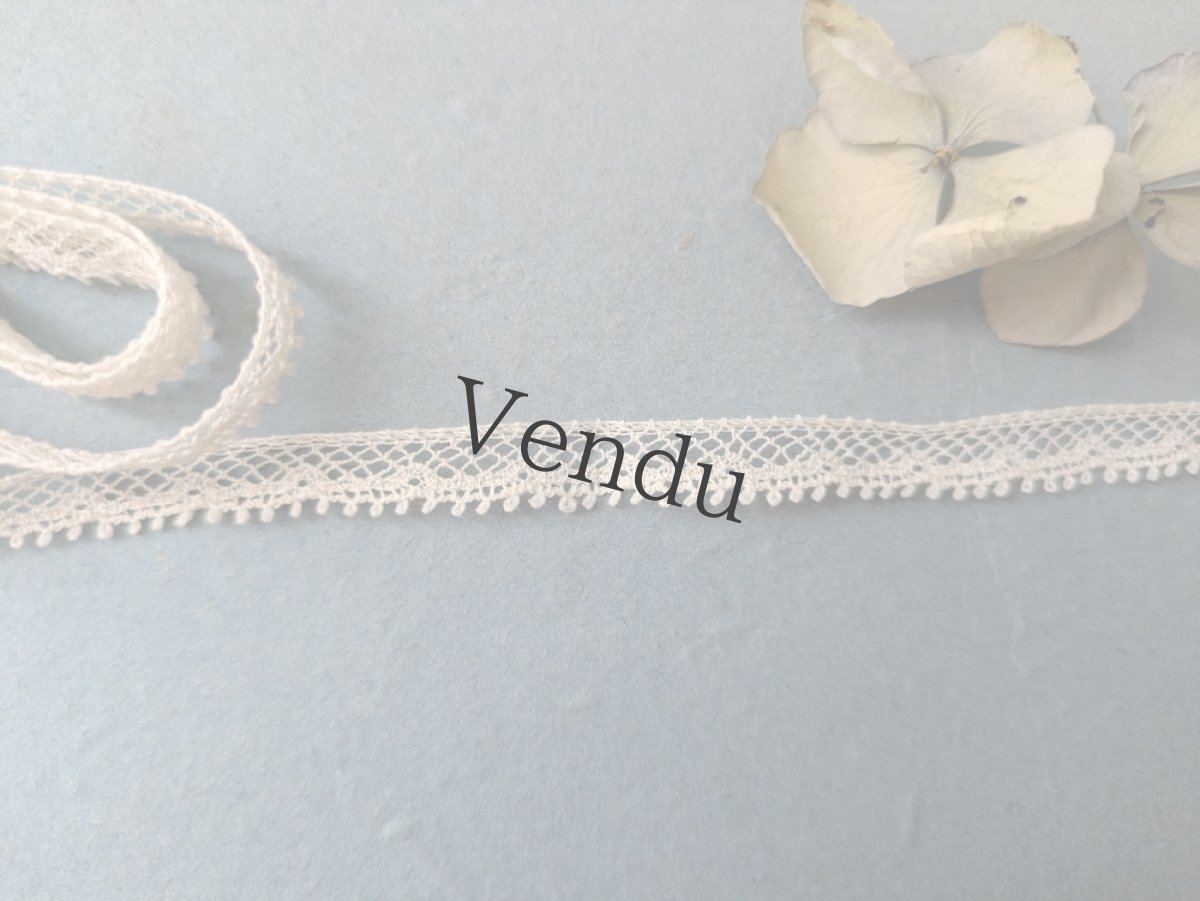 画像4: フランスアンティーク 極細8mm幅レース80cm (4)